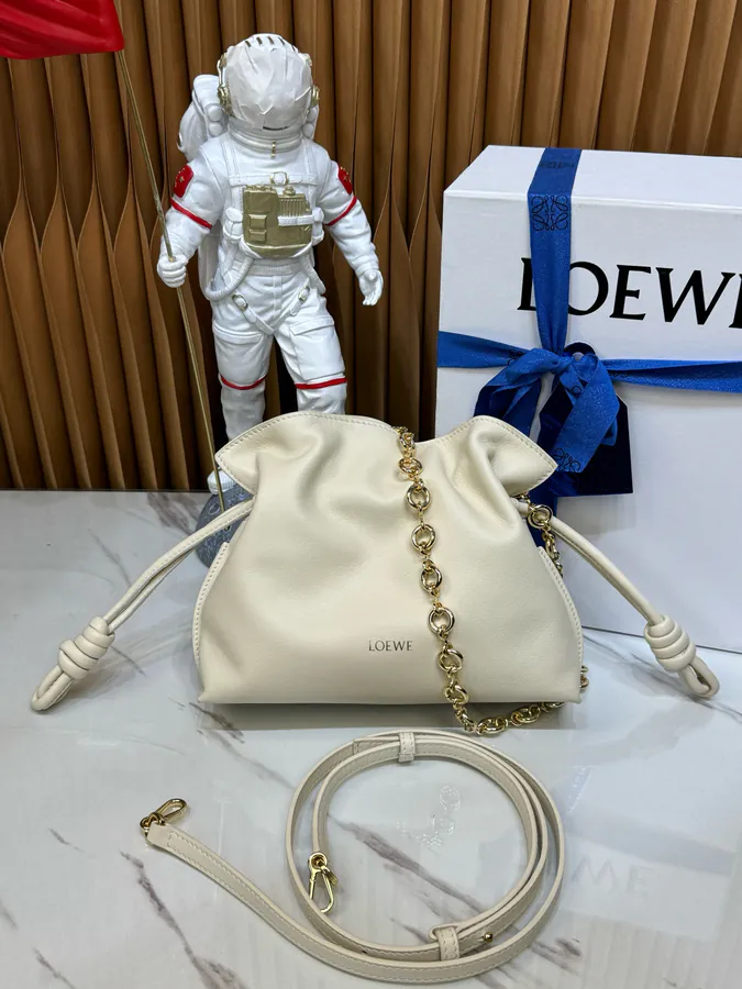 Flamenco Mini Bag with Gold Logo and Adjustable Strap