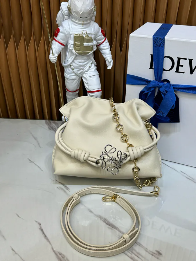 Flamenco Mini Bag with Gold Logo and Adjustable Strap