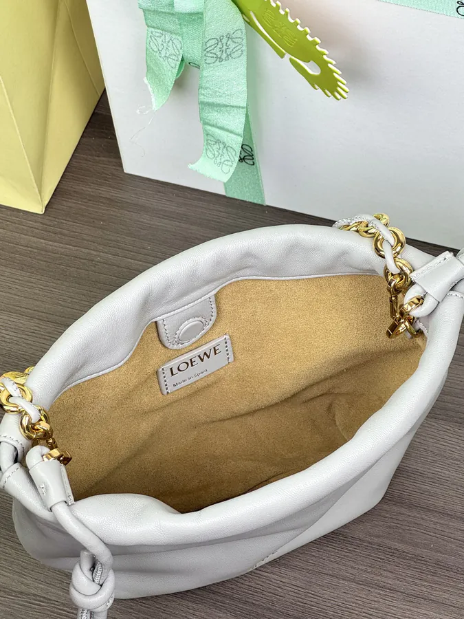Mini Chain Bucket Bag in Flamenco Calfskin