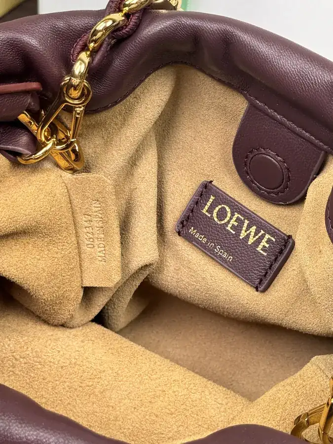 Mini Chain Bucket Bag in Flamenco Calfskin