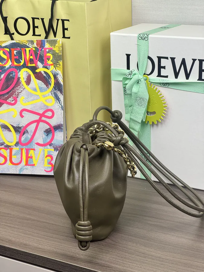 Flamenco Purse Mini Chain Bag in Grained Calfskin