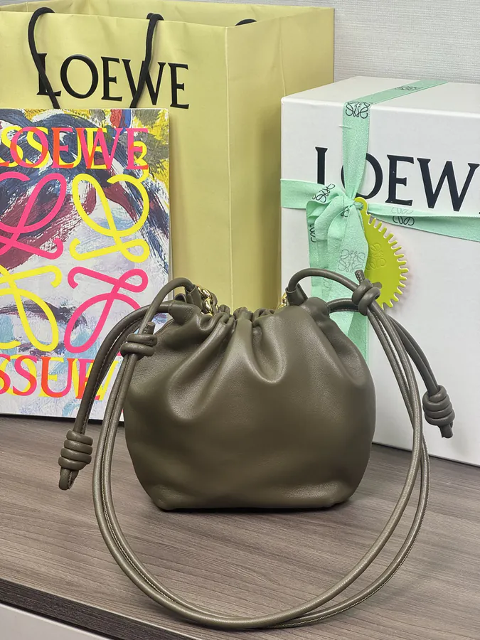 Flamenco Purse Mini Chain Bag in Grained Calfskin
