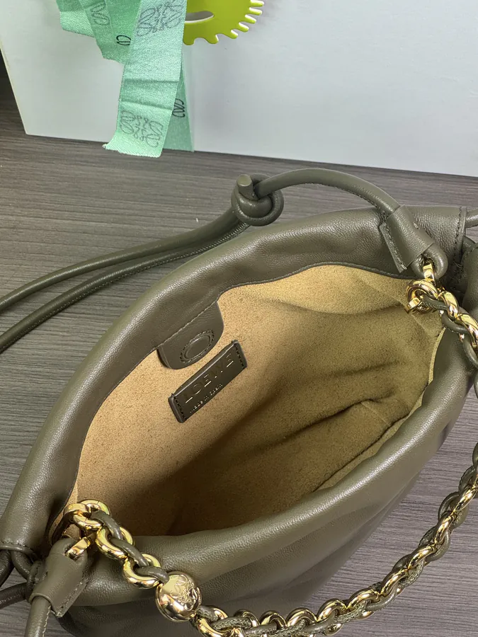 Flamenco Purse Mini Chain Bag in Grained Calfskin