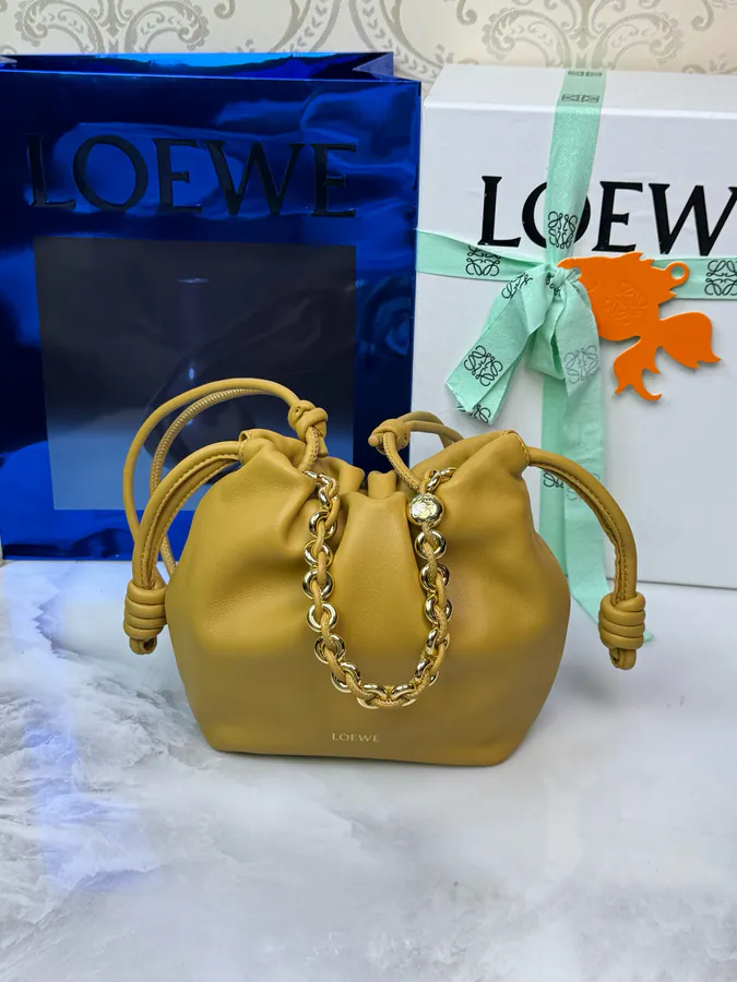 Flamenco Purse Mini Chain Bag in Desert Yellow
