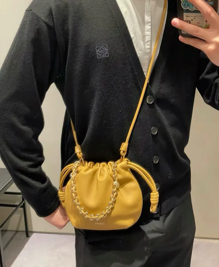 Flamenco Purse Mini Chain Bag in Desert Yellow