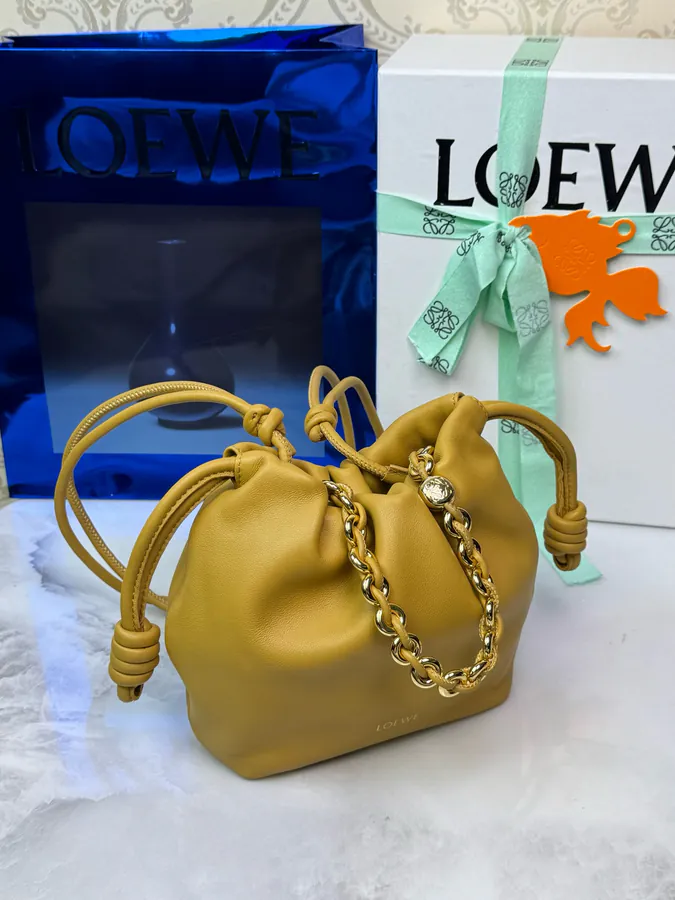 Flamenco Purse Mini Chain Bag in Desert Yellow