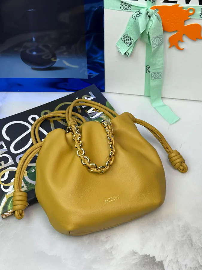 Flamenco Purse Mini Chain Bag in Desert Yellow