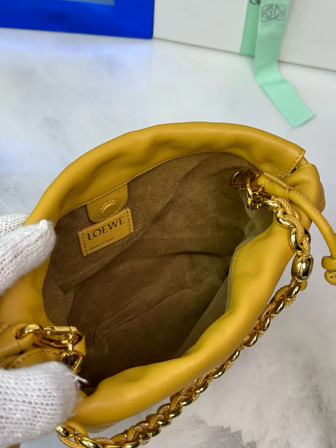 Flamenco Purse Mini Chain Bag in Desert Yellow