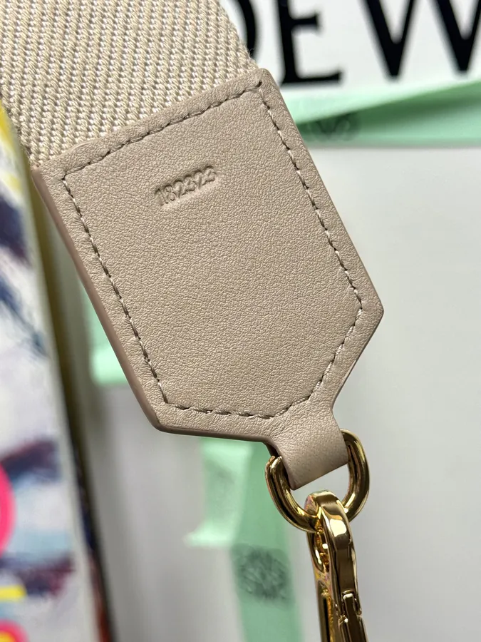 Anagram Embroidered Shoulder Bag in Sand New