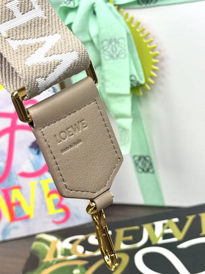 Anagram Embroidered Shoulder Bag in Sand New