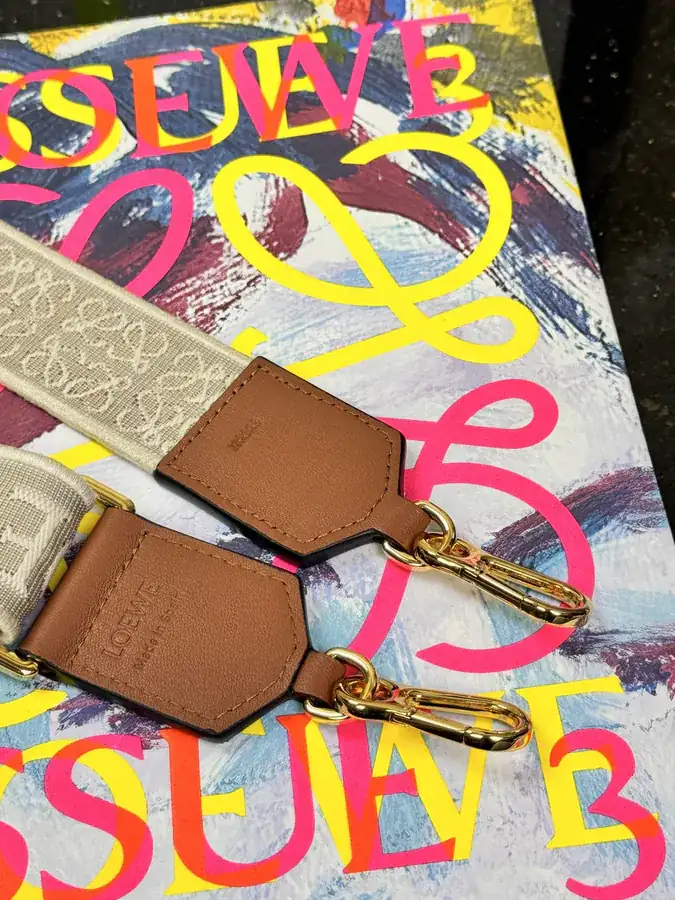 Anagram Embroidered Shoulder Bag with Brown Gold Clasp