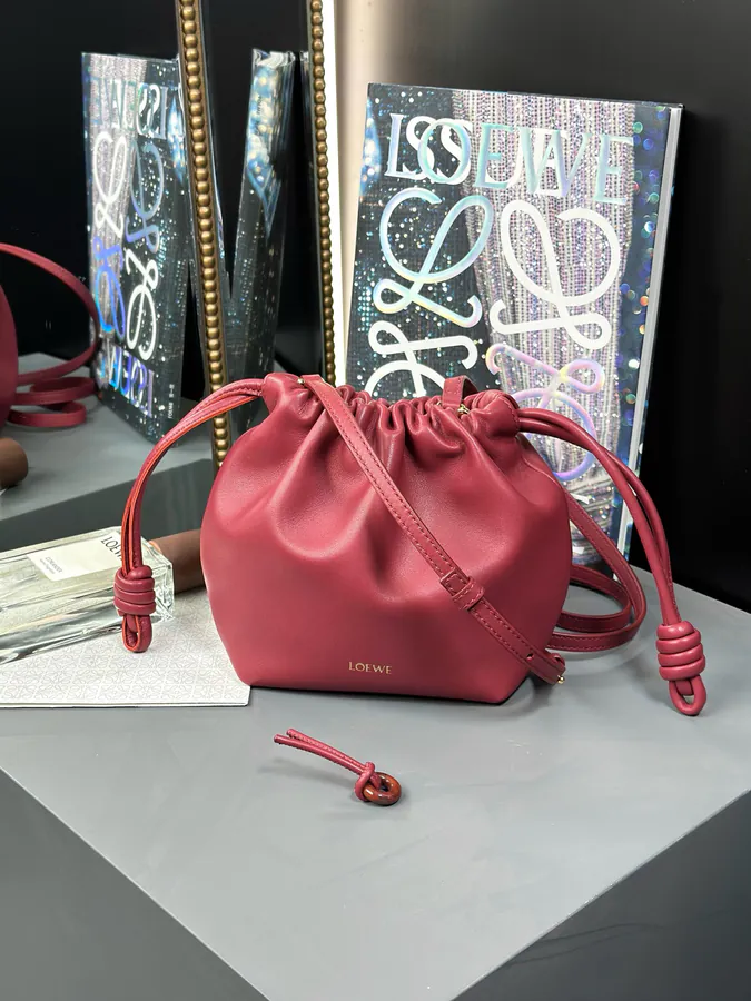 Flamenco Purse Yu Fu Bag Series, Deep Brick Red