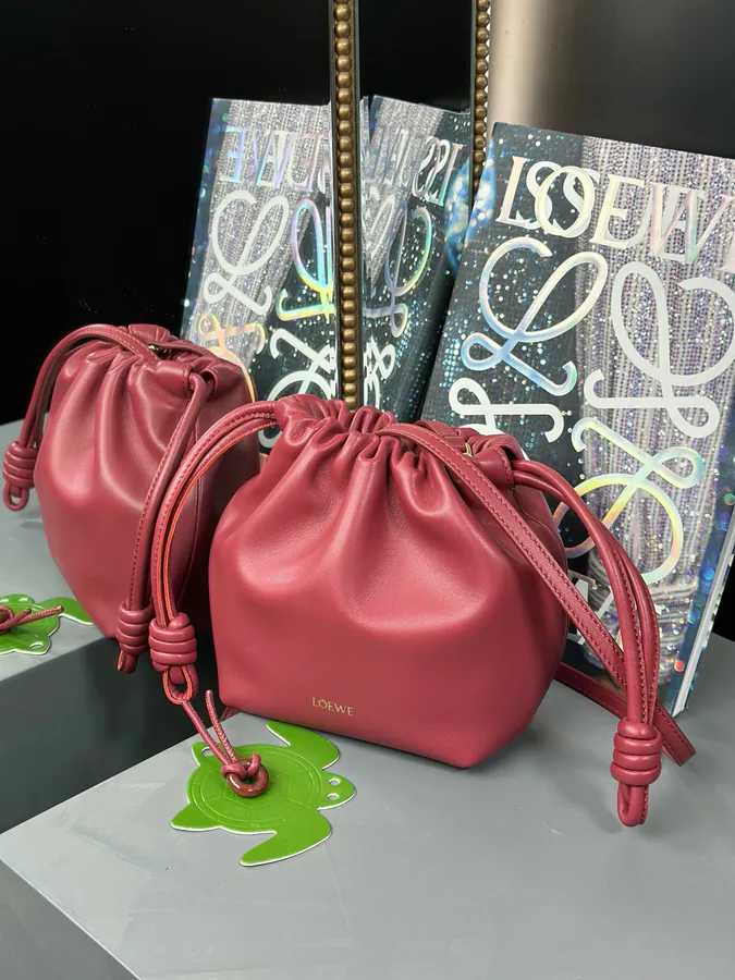 Flamenco Purse Yu Fu Bag Series, Deep Brick Red