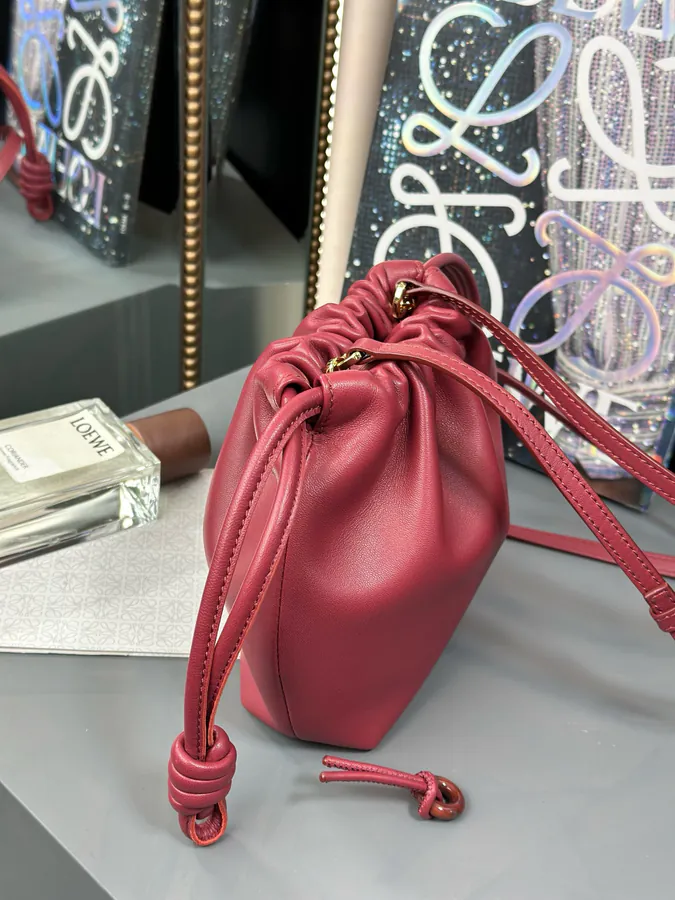 Flamenco Purse Yu Fu Bag Series, Deep Brick Red