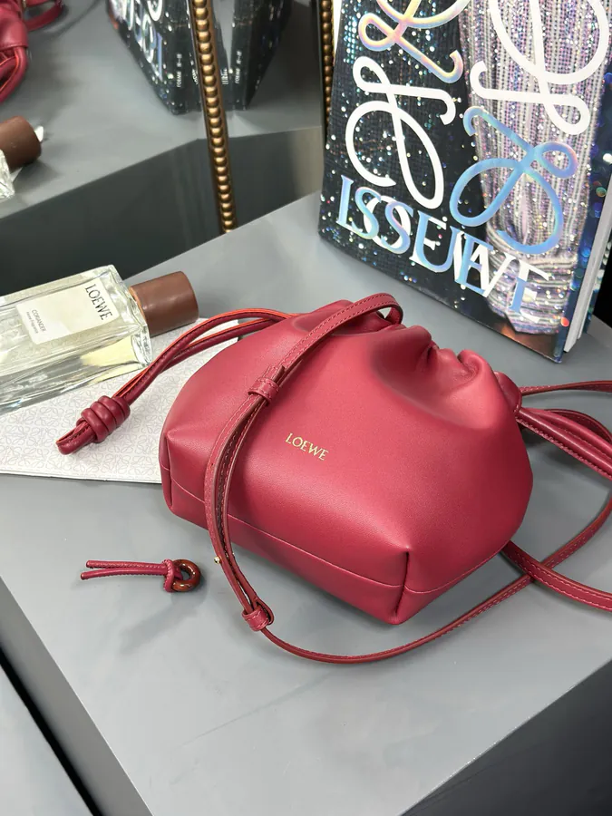 Flamenco Purse Yu Fu Bag Series, Deep Brick Red