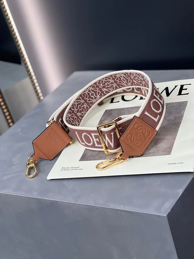 Anagram Embroidered Shoulder Bag in Taupe