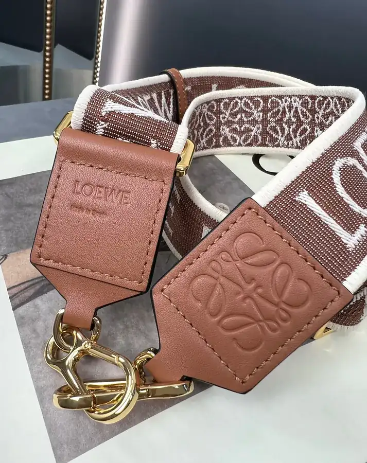 Anagram Embroidered Shoulder Bag in Taupe