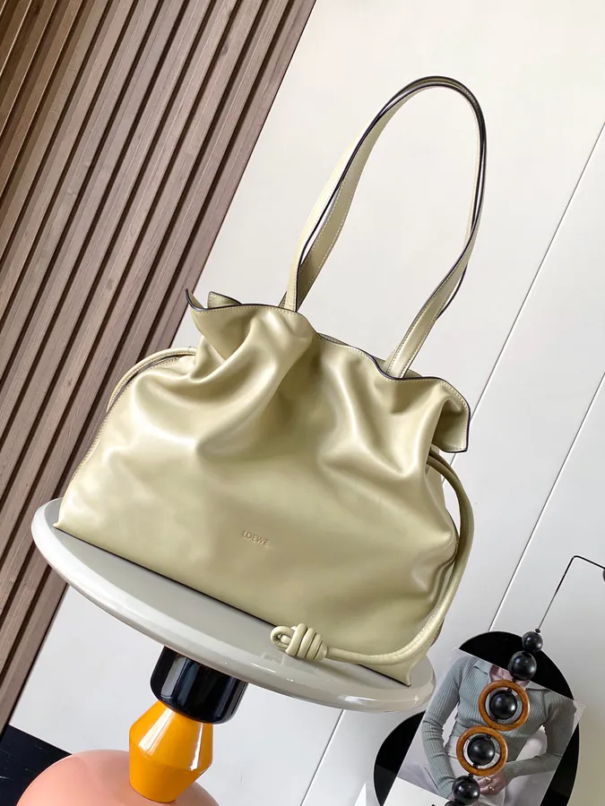 Flamenco Large Bucket Bag with Gold Logo