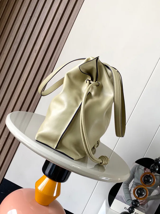 Flamenco Large Bucket Bag with Gold Logo