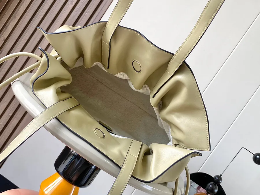 Flamenco Large Bucket Bag with Gold Logo