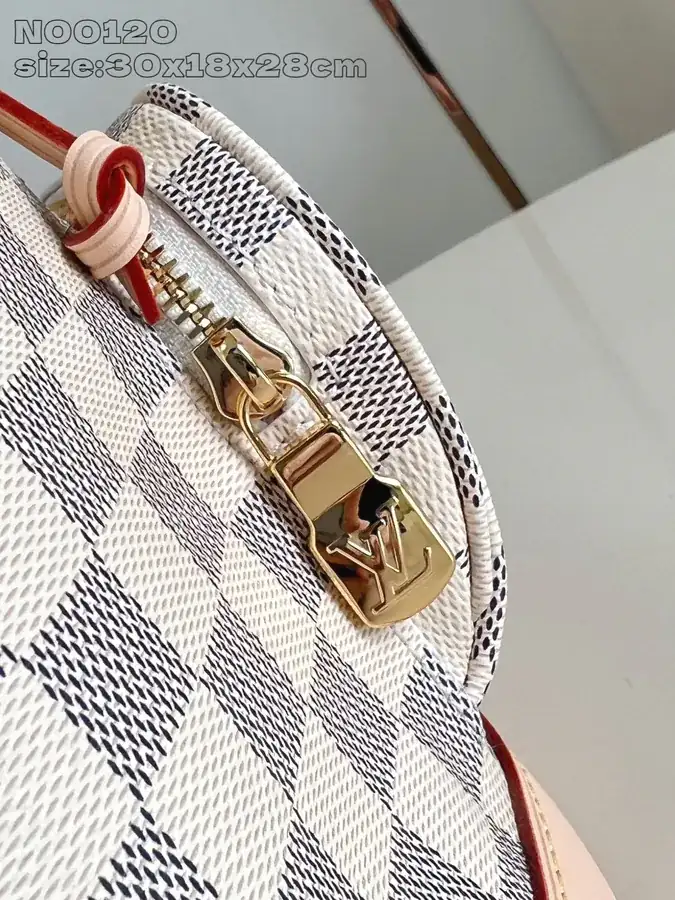 Montsouris Mini Backpack with Damier Azur Pattern