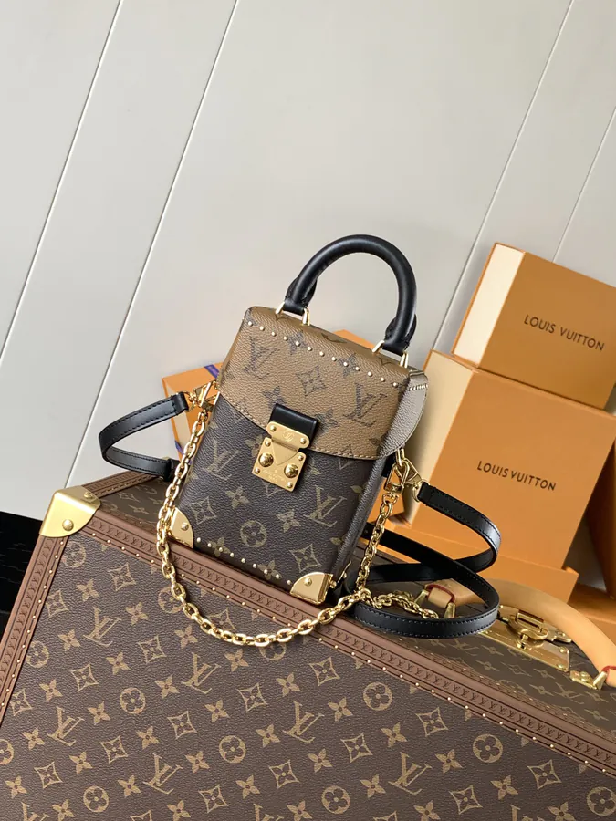 Camera Box Handbag with Monogram and Monogram Reverse Canvas