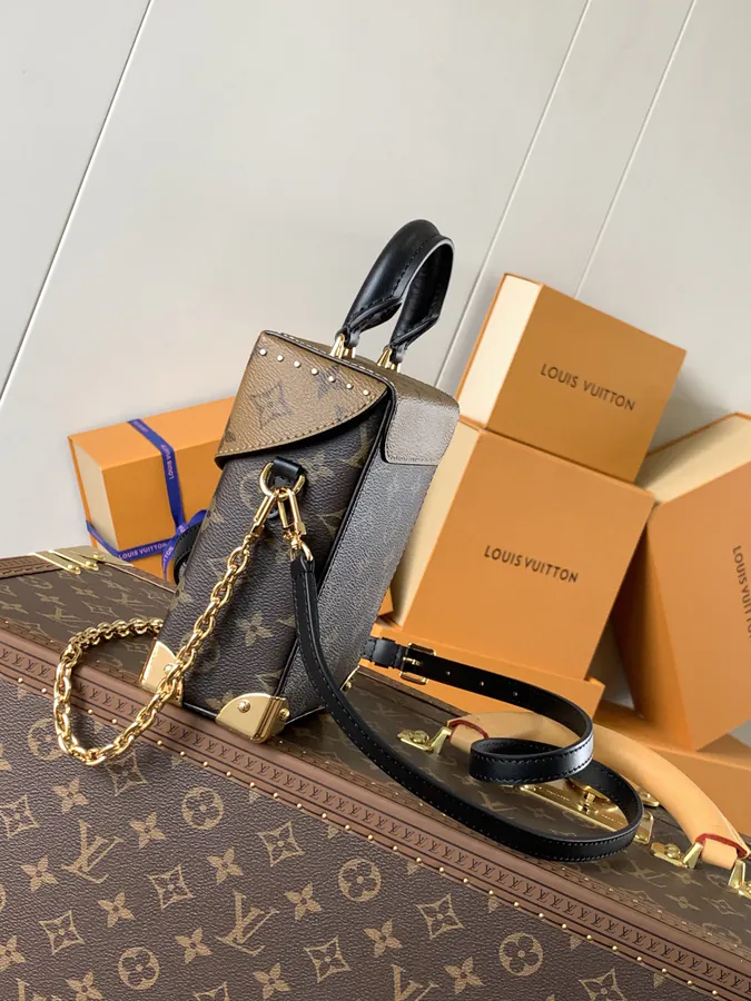 Camera Box Handbag with Monogram and Monogram Reverse Canvas