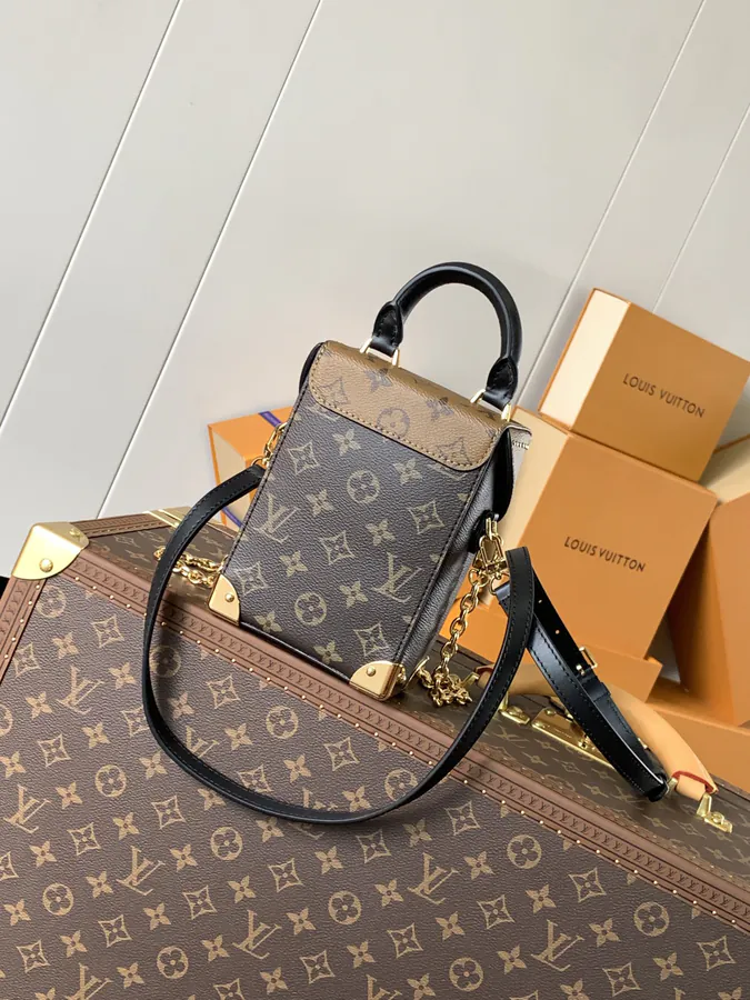 Camera Box Handbag with Monogram and Monogram Reverse Canvas