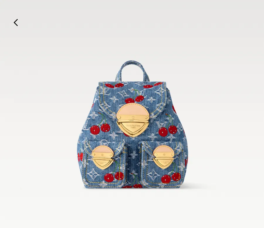 Venice Canvas Backpack with Blue Denim Material