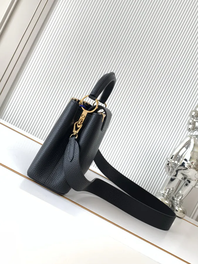 CAPUCINES Mini Handbag Elegant Luxury with Grained Calfskin
