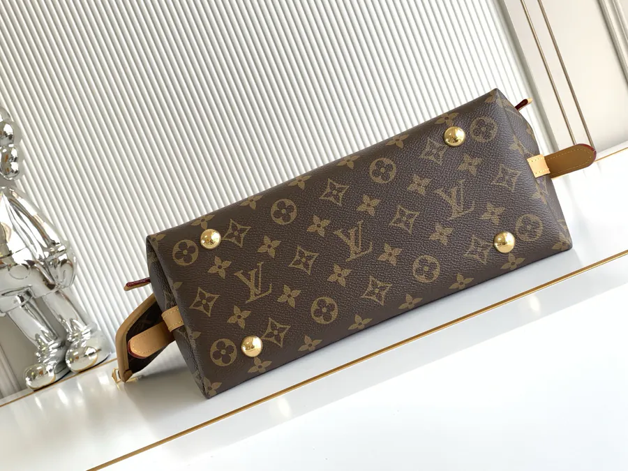 CarryAll Small Handbag with Monogram Canvas and Leather Trim