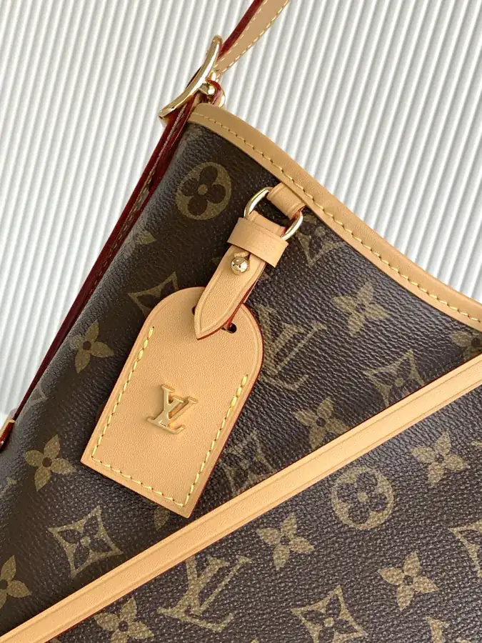 CarryAll Small Handbag with Monogram Canvas and Leather Trim