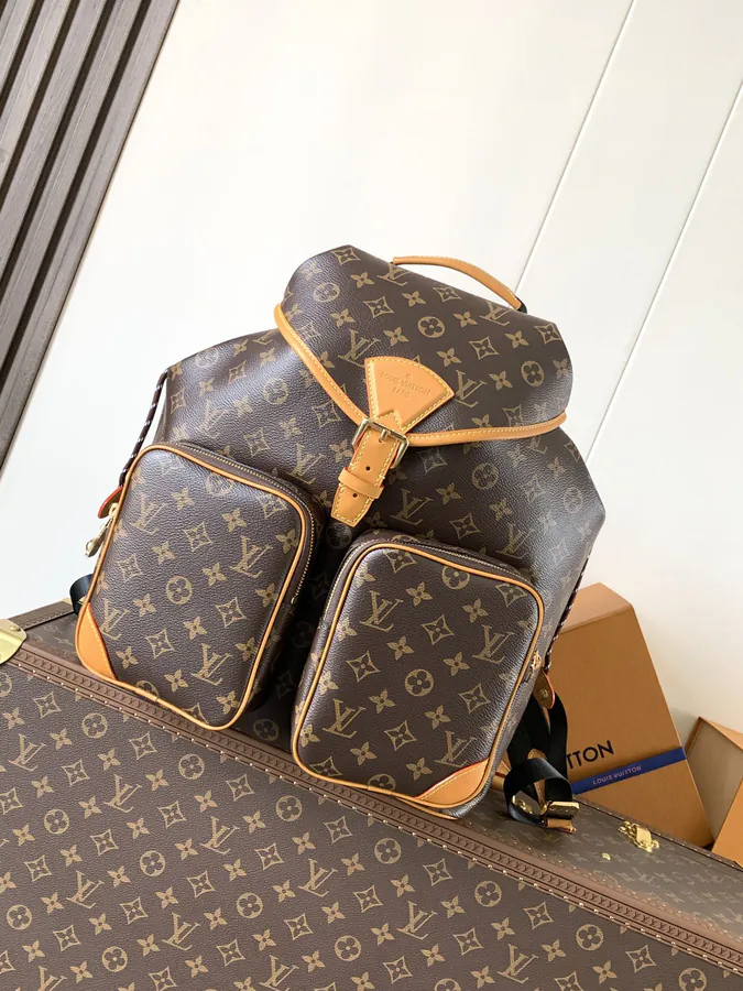 Montsouris Cargo Backpack Classic and Practical with Monogram Pattern
