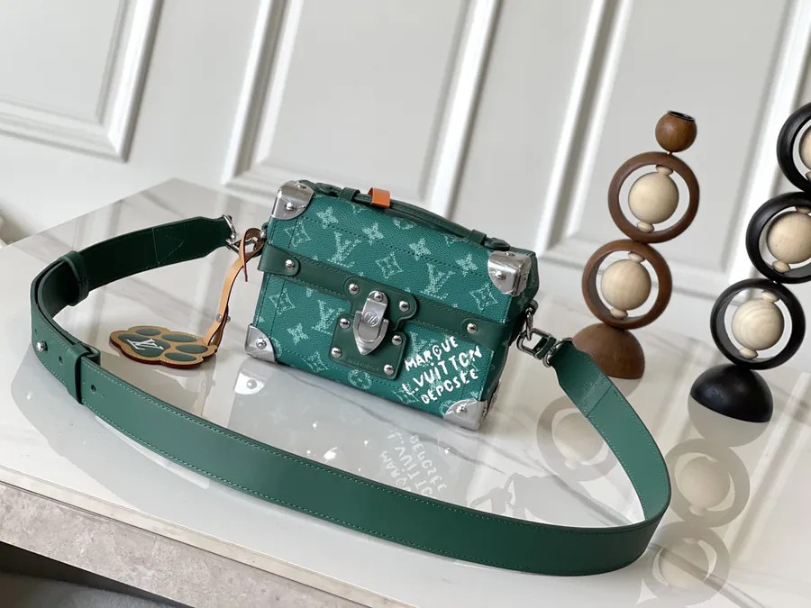 Soul Trunk Handbag in Green Flowers