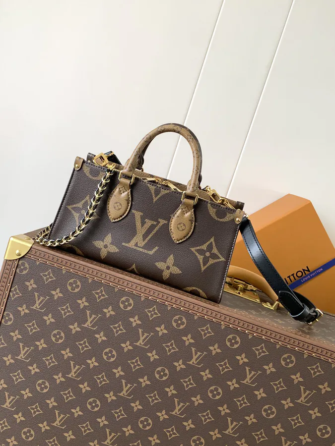 OnTheGo East West Handbag with Giant Monogram and Monogram Reverse