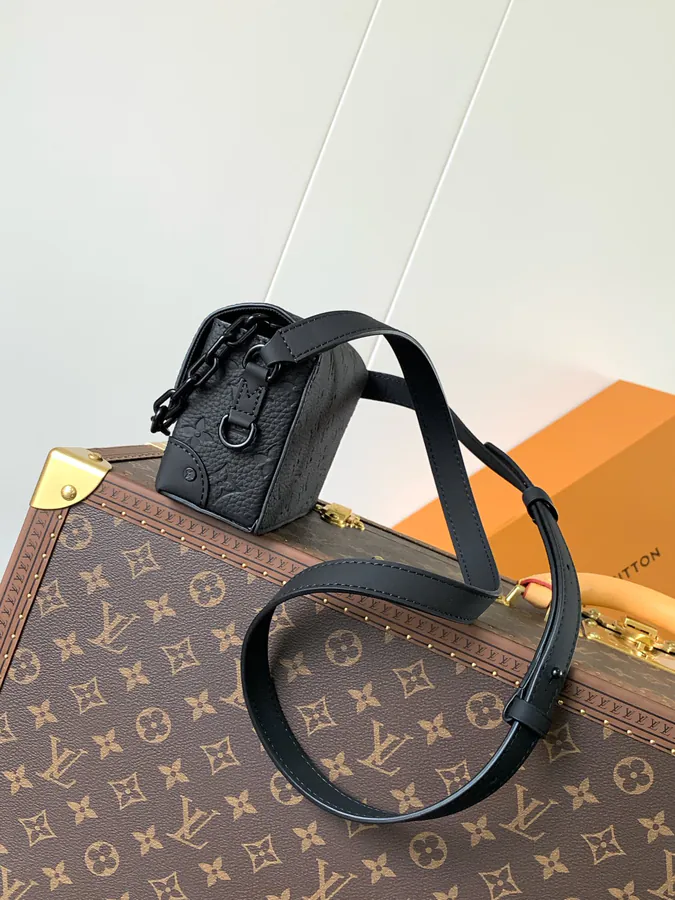 Steamer Mini Tote in Taurillon Leather with Monogram Pattern
