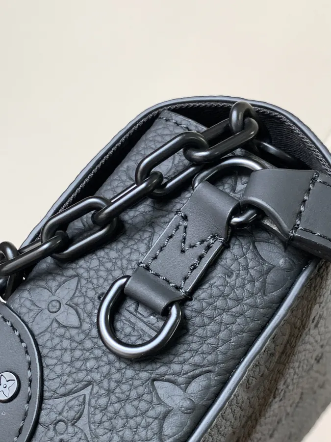 Steamer Mini Tote in Taurillon Leather with Monogram Pattern