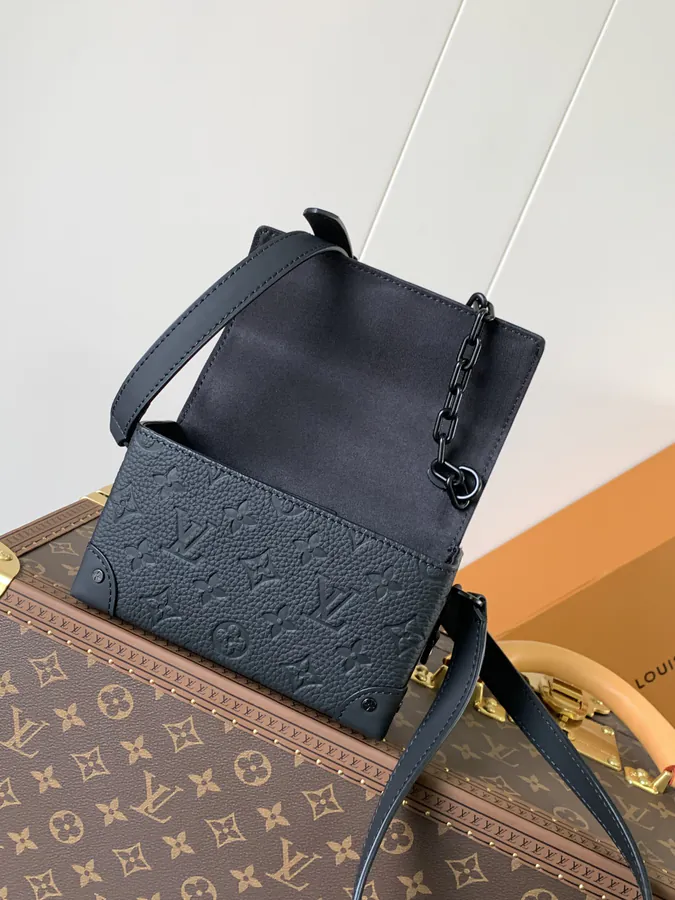 Steamer Mini Tote in Taurillon Leather with Monogram Pattern