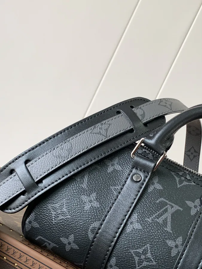 Aerogram Keepall XS in Black Flower Leather