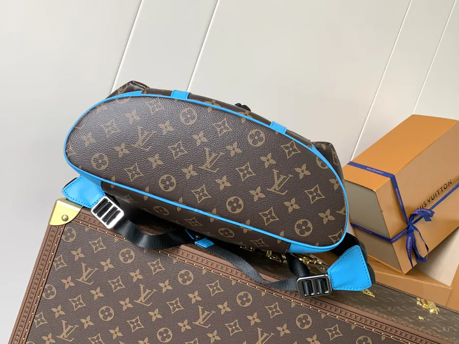 Christopher Large Backpack with Monogram Canvas and Crocodile Leather