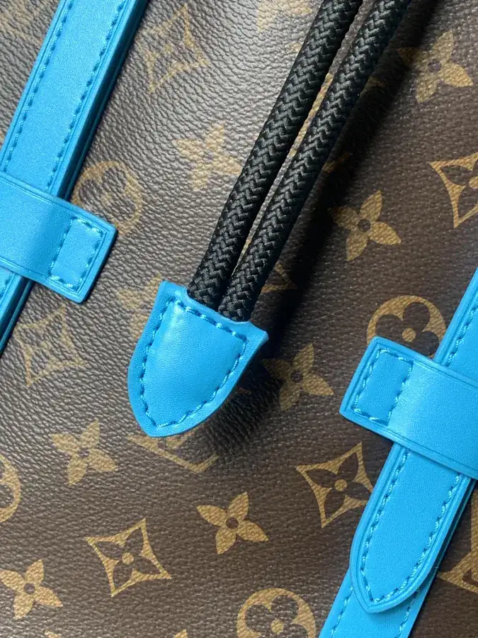 Christopher Large Backpack with Monogram Canvas and Crocodile Leather