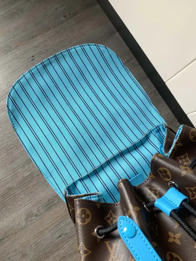 Christopher Large Backpack with Monogram Canvas and Crocodile Leather