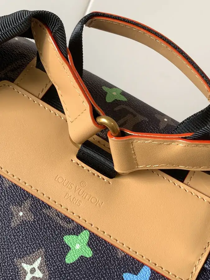Christopher Large Backpack with Monogram Canvas and Crocodile Leather