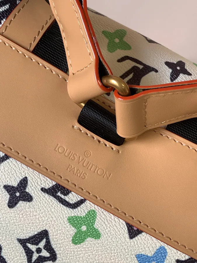 Christopher Large Backpack with Monogram Canvas and Crocodile Leather