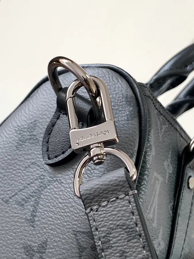 Aerogram Keepall XS in Black Flower Leather