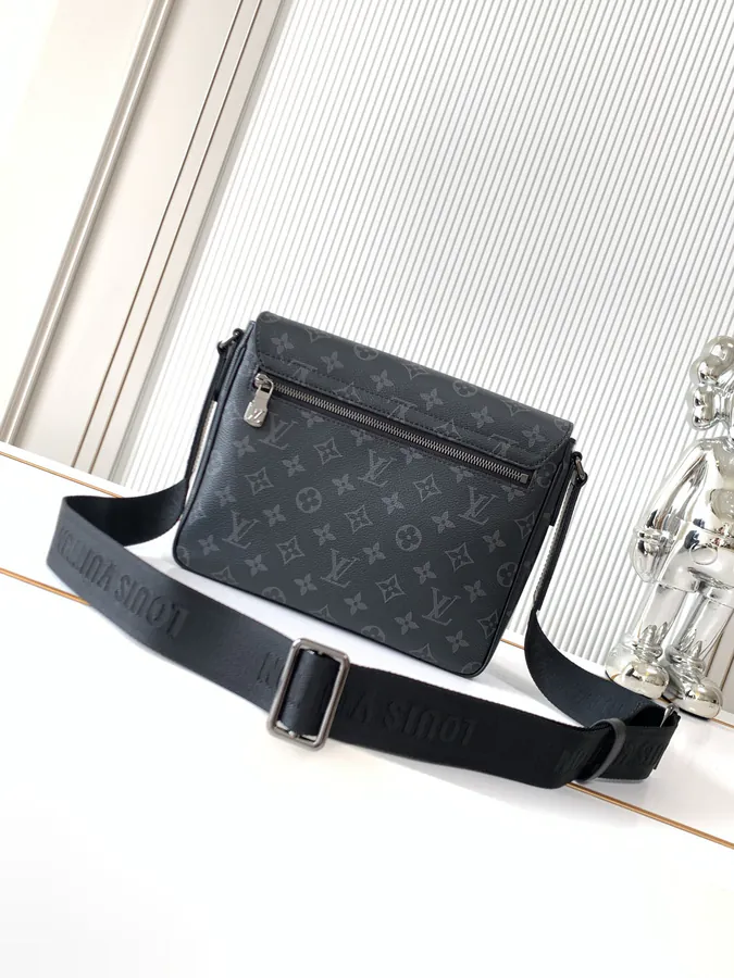 District Mini Messenger Bag Premium Black Flower
