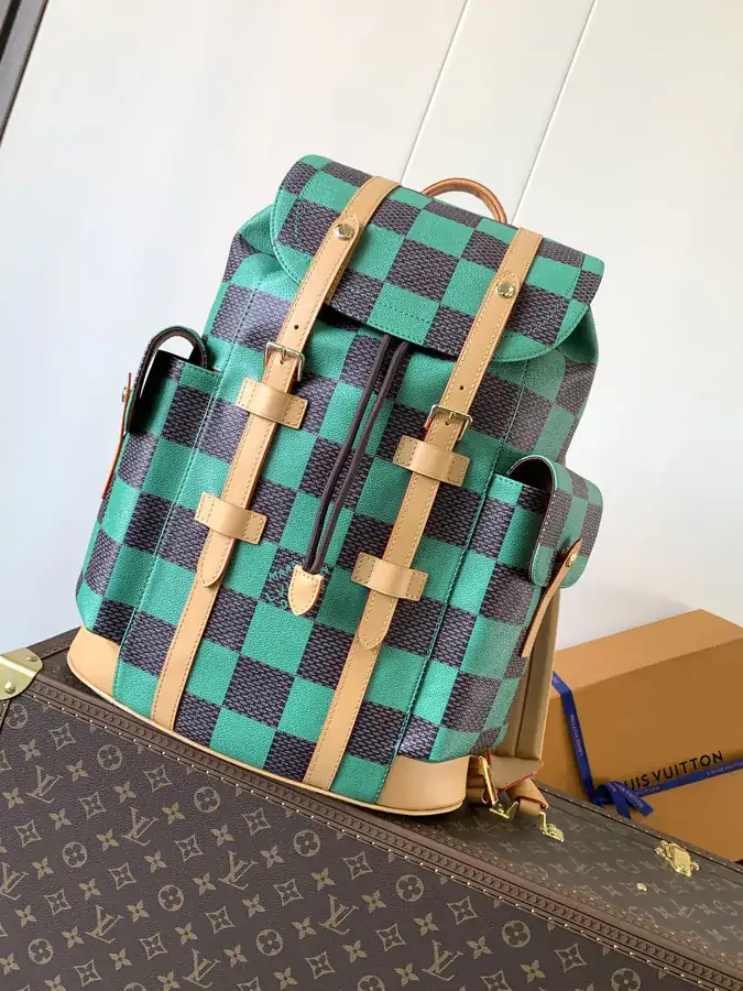 Christopher Green Grid Small Backpack
