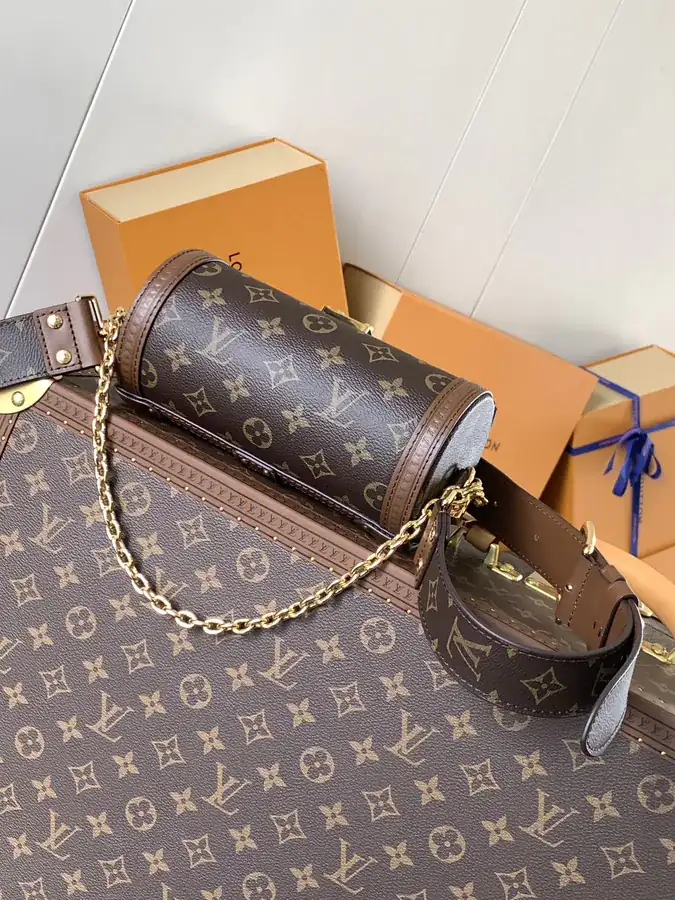 Papillon Trunk Bucket Bag with Lock and Chain