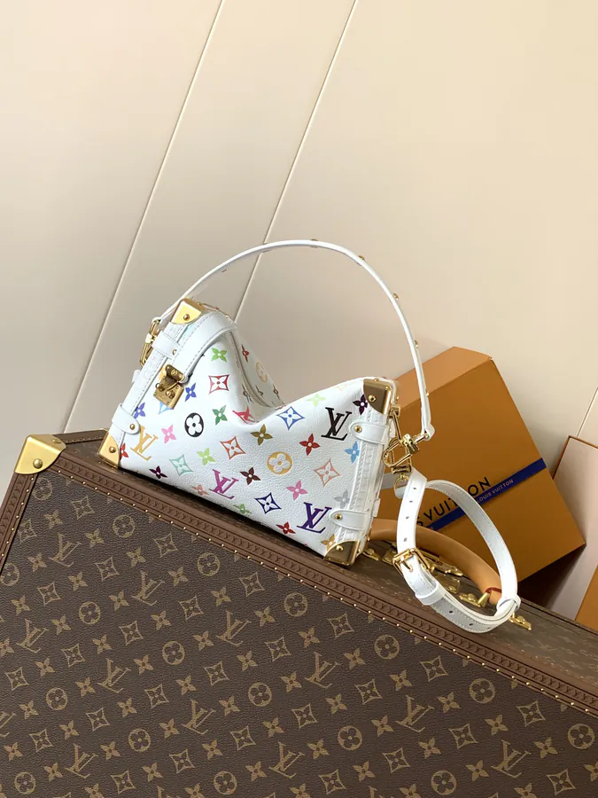 Side Trunk Midsize Handbag with Monogram Pattern
