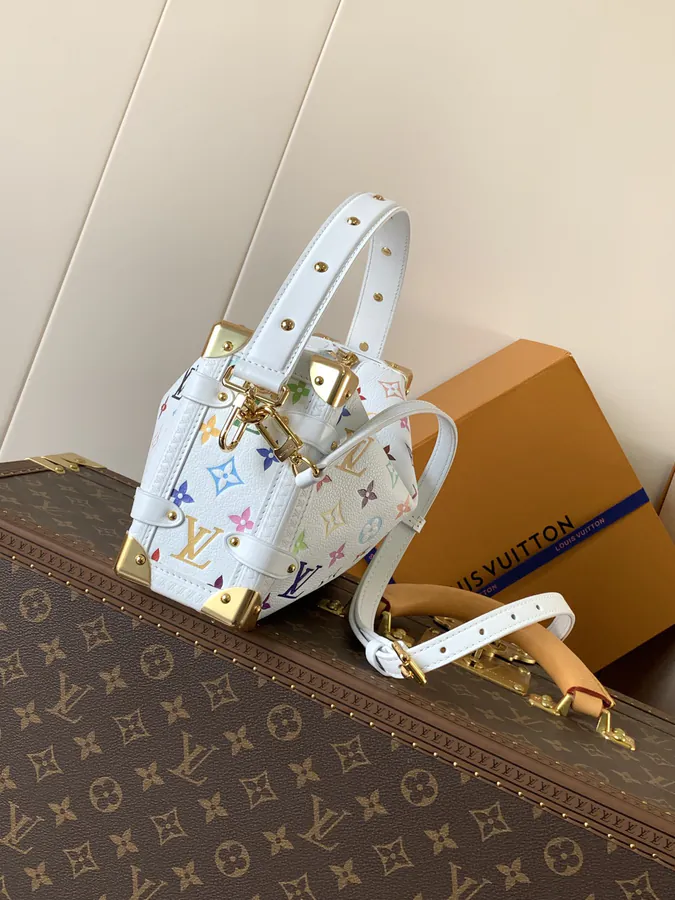 Side Trunk Midsize Handbag with Monogram Pattern
